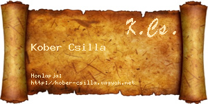 Kober Csilla névjegykártya